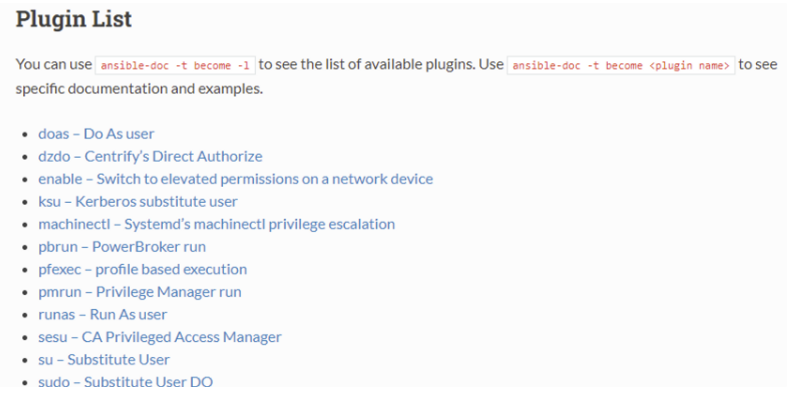 Ansible plugins list